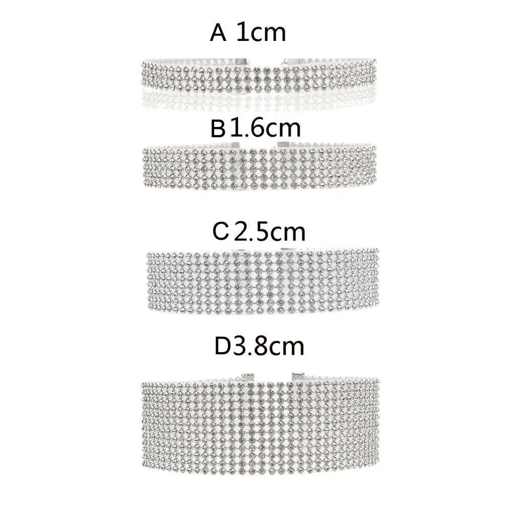 VenusFox Full Shining Crystal Rhinestone Choker