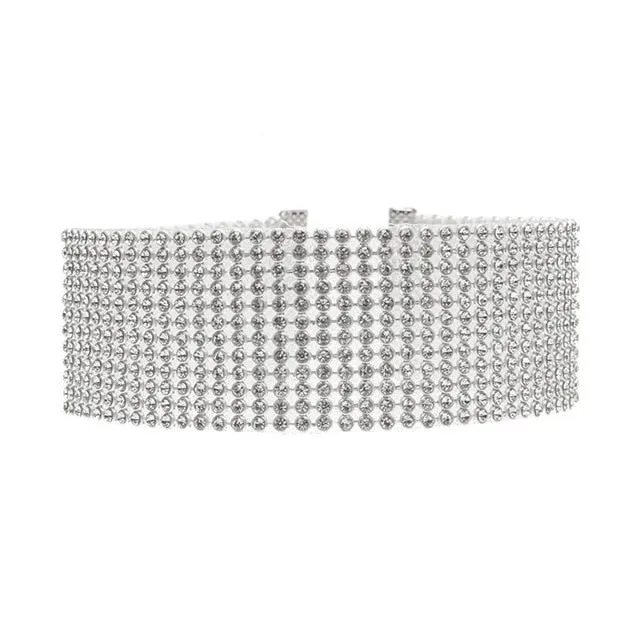 VenusFox Full Shining Crystal Rhinestone Choker