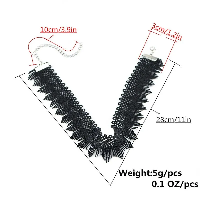 VenusFox Vintage Black&White Lace Choker