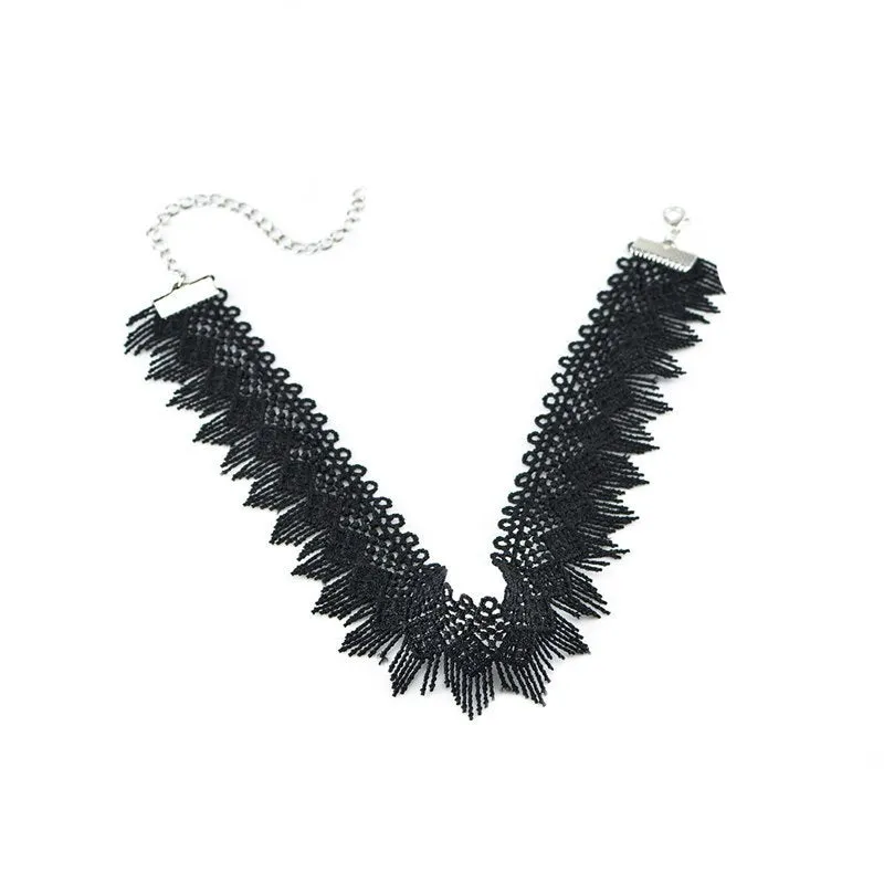 VenusFox Vintage Black&White Lace Choker