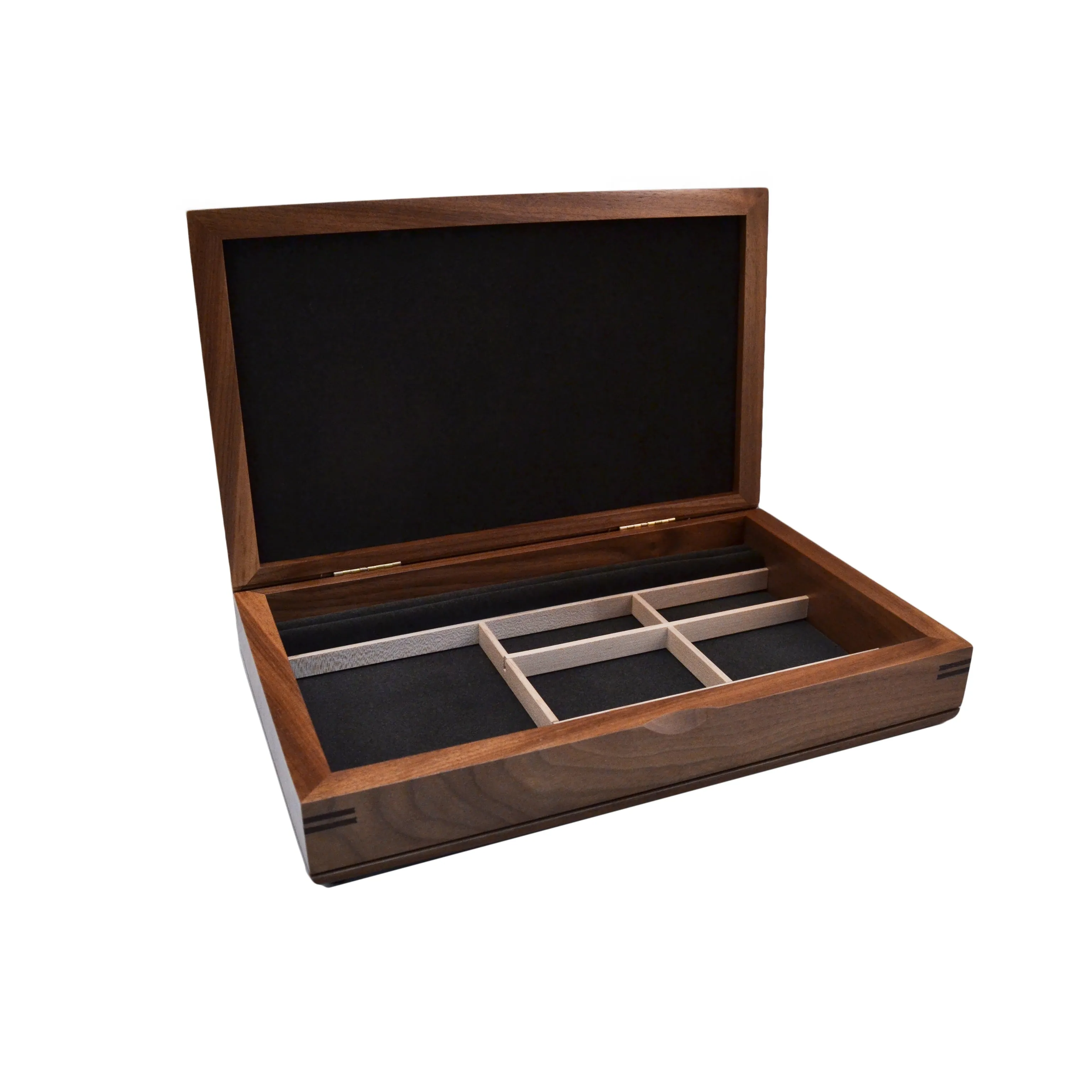 Walnut & Bubinga Large Valet Jewelry Box