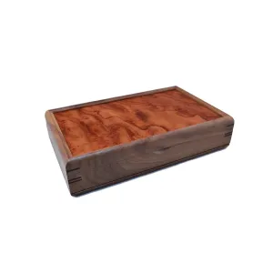 Walnut & Bubinga Large Valet Jewelry Box