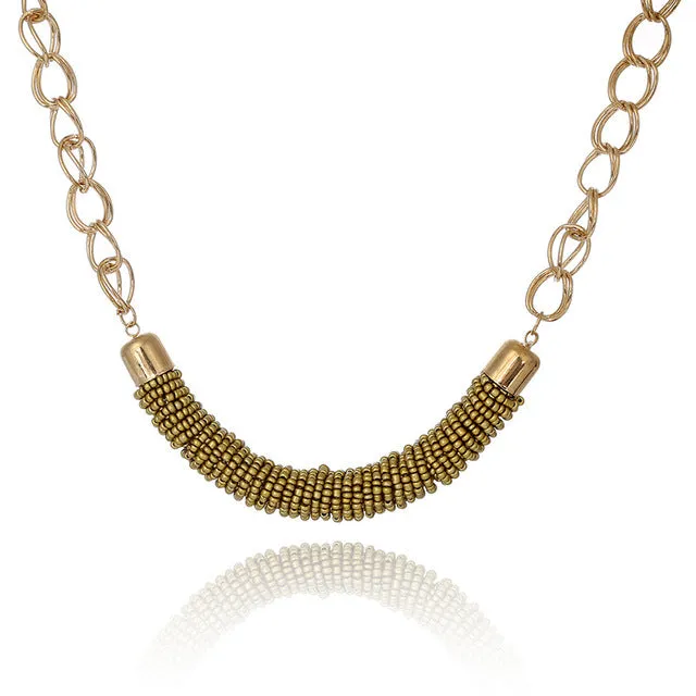 Wholesale Choker Vintage Jewerly Bead Necklaces & Pendants Fashion Colar Exaggerated Statement Necklace For Women N687