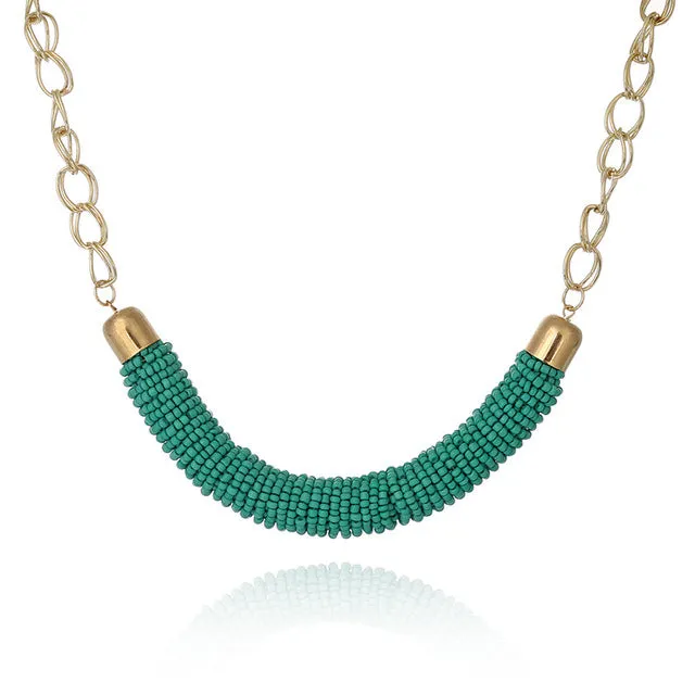 Wholesale Choker Vintage Jewerly Bead Necklaces & Pendants Fashion Colar Exaggerated Statement Necklace For Women N687
