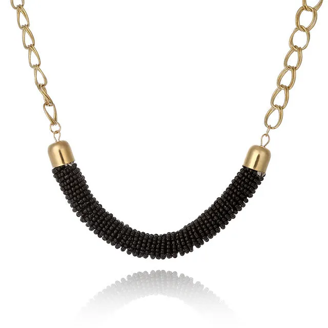 Wholesale Choker Vintage Jewerly Bead Necklaces & Pendants Fashion Colar Exaggerated Statement Necklace For Women N687