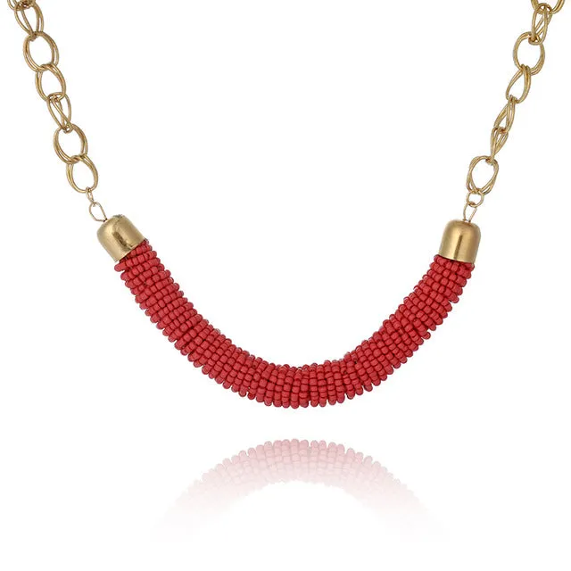 Wholesale Choker Vintage Jewerly Bead Necklaces & Pendants Fashion Colar Exaggerated Statement Necklace For Women N687