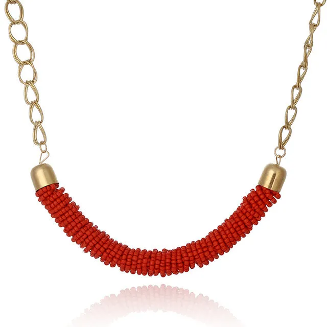 Wholesale Choker Vintage Jewerly Bead Necklaces & Pendants Fashion Colar Exaggerated Statement Necklace For Women N687